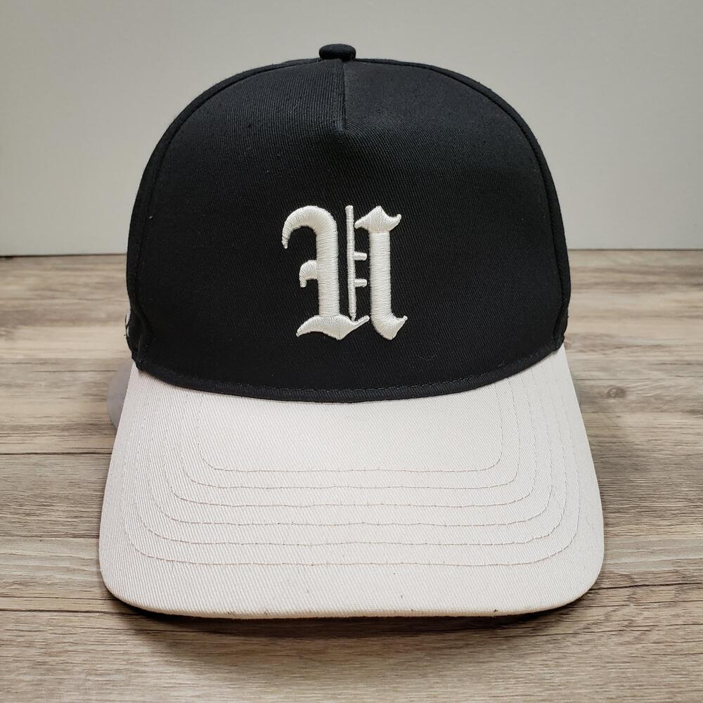 UPHILL Gothic Logo Hat Cap Snapback Black White Twill Adjustable Uphill Battle